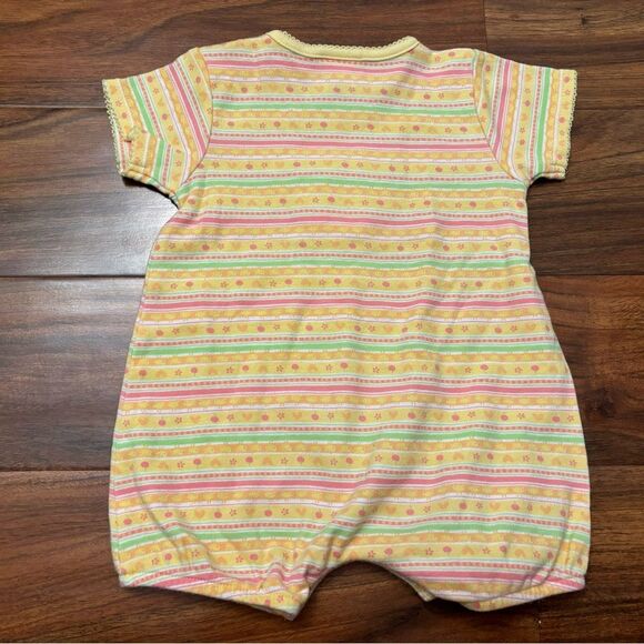 Carters Baby Vintage Pretty Pretty stripe short sleeve romper - Picture 3 of 4